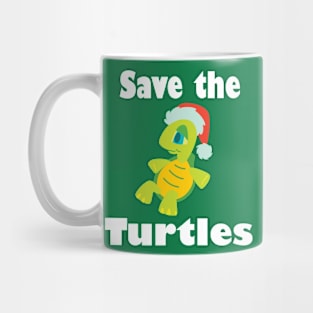 Christmas Save the Turtles Mug